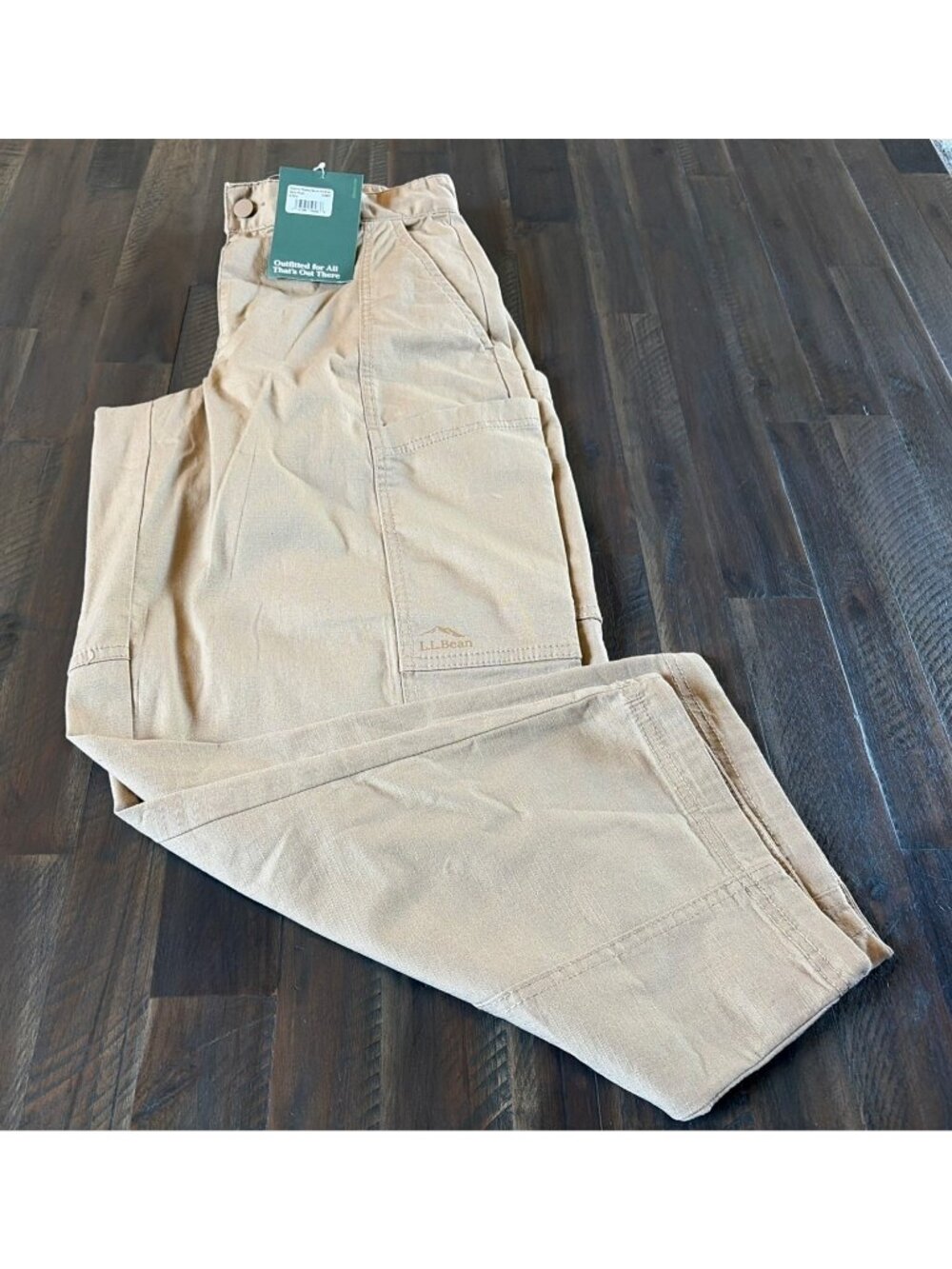 LL Bean Women's Explorer Ripstop Outdoor Pants Dark Khaki Size 8 NWT